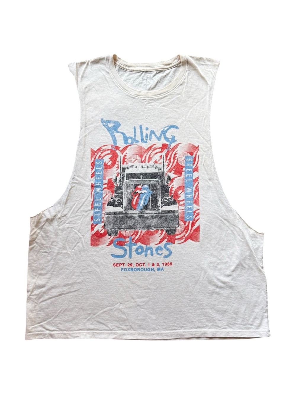 Y2K Rolling Stones Foxborough Graphic Cutoff Tank XXL